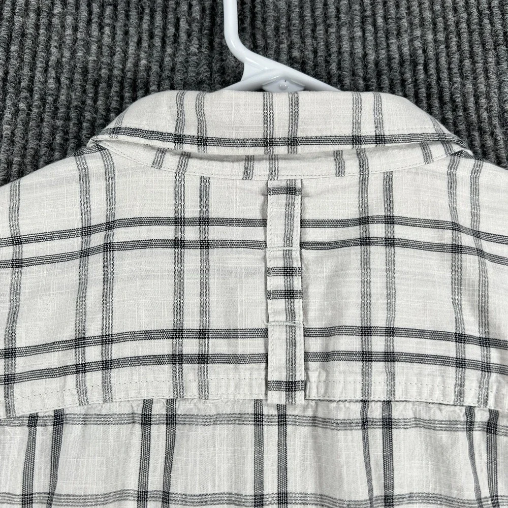 The North Face Shirt Mens Large Gray Plaid Short Sleeve Button Up Outdoor Hiking